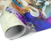 farbenfrohe Stoffcollage Geschenkpapier (Rolleneckpunkt)