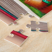 Farbenfrohe Storybook Illustration von Waldtieren Puzzle (Seite)