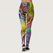 Farbenfrohe strahlende Flüssigkeit Art Pour Malere Leggings (Rückseite)