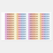 Farbenfrohe strahlende Kinder wasserdichte Namenss Etiketten (Blatt)