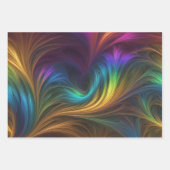 Farbenfrohe strahlende Muster Geschenkpapier Set (Vorderseite)