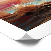 Farbenfrohe Strandbäder Leuchtturm bei Morgengraue Poster (Ecke)