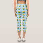 Farbenfrohe Strandball Capri Leggings (Rückseite)