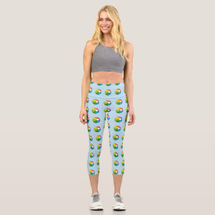 Farbenfrohe Strandball Capri Leggings