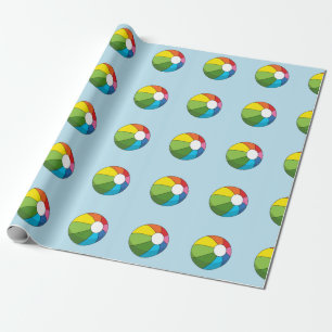 Farbenfrohe Strandball Geschenkpapier