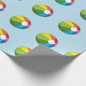 Farbenfrohe Strandball Geschenkpapier (Ecke)