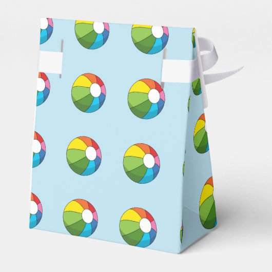Farbenfrohe Strandball Geschenkschachtel (Rückseite)