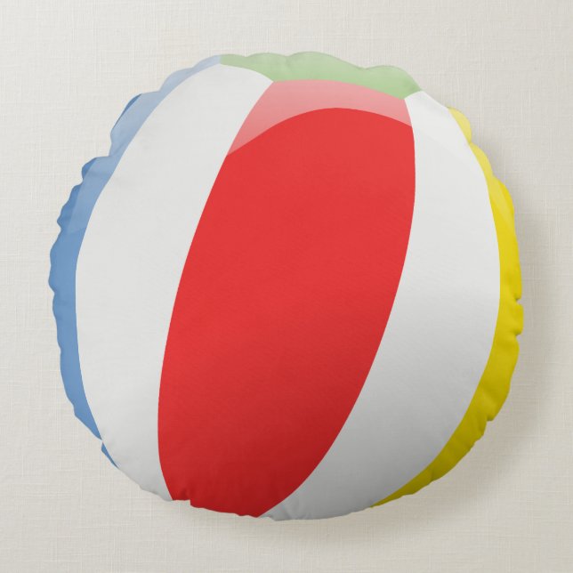 Farbenfrohe Strandball Kissen (Vorderseite)