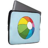 Farbenfrohe Strandball Laptopschutzhülle (Vorne Rechts)