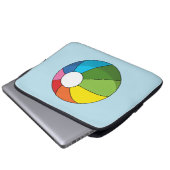 Farbenfrohe Strandball Laptopschutzhülle (Vorne Knopf)