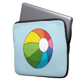 Farbenfrohe Strandball Laptopschutzhülle (Vorderseite Links)
