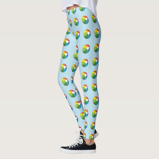 Farbenfrohe Strandball Leggings (Links)