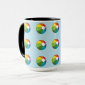 Farbenfrohe Strandball Tasse (Vorderseite Links)