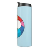 Farbenfrohe Strandball Thermosbecher (Nach rechts gedreht)