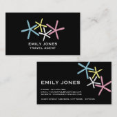 Farbenfrohe Strandfische, Reisen & Tourismus Visitenkarte (Vorne/Hinten)