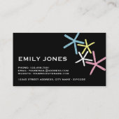 Farbenfrohe Strandfische, Reisen & Tourismus Visitenkarte (Rückseite)