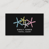 Farbenfrohe Strandfische, Reisen & Tourismus Visitenkarte (Vorderseite)