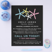 Farbenfrohe Strandfische, Reisewerbung für Agent Flyer (Einzeln)