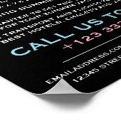 Farbenfrohe Strandfische, Reisewerbung für Agent Poster (Ecke)