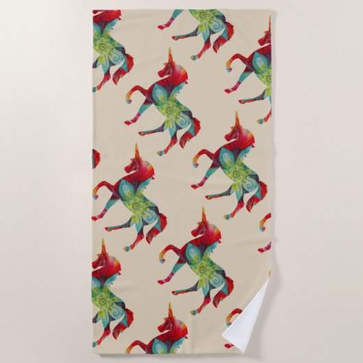 Farbenfrohe Strandhandtuch (Vorderseite)