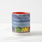Farbenfrohe Strandhäuser | Muizenberg, Südafrika Tasse (Zentrum)