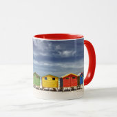 Farbenfrohe Strandhäuser | Muizenberg, Südafrika Tasse (VorderseiteRechts)