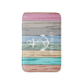 Farbenfrohe Strandholz Wasserpfeifen & Anker  Badematte (Vorderseite Vertikal)