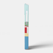 Farbenfrohe Strandhütten Sommer Personalisiert Case-Mate iPhone Hülle (Rückseite / Links)