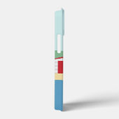 Farbenfrohe Strandhütten Sommer Personalisiert Case-Mate iPhone Hülle (Rückseite / Rechts)