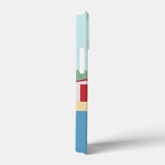 Farbenfrohe Strandhütten Sommer Personalisiert Case-Mate iPhone Hülle (Rückseite / Rechts)