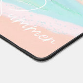 Farbenfrohe Strandküste Sommer Schreibtischunterlage (Ecke)