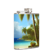 Farbenfrohe Strandlackierung Flachmann (Rechts)