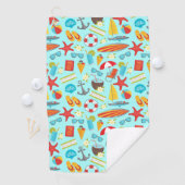 Farbenfrohe Strandurlaubsmuster Golfhandtuch (Insitu)