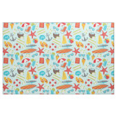 Farbenfrohe Strandurlaubsmuster Stoff (Fat Quarter (45,7 x 55,9 cm))