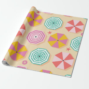 Farbenfrohe Strandverkleidung Geschenkpapier
