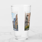 Farbenfrohe Straße in Rothenburg ob der Tauber Glas (Rechts)