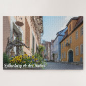Farbenfrohe Straße in Rothenburg ob der Tauber Puzzle (Horizontal)