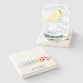 Farbenfrohe Straßenbikes Steinuntersetzer