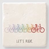 Farbenfrohe Straßenbikes Steinuntersetzer (Vorderseite)