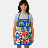 Farbenfrohe Straßenschilder Coillage Kids' Schürze (Insitu)