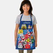 Farbenfrohe Straßenschilder Personalisierter Indiv Schürze (Insitu)