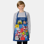 Farbenfrohe Straßenschilder Personalisierter Indiv Schürze (Getragen)