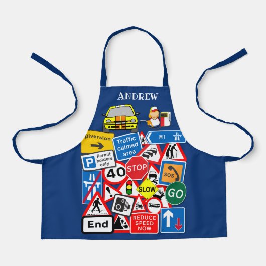 Farbenfrohe Straßenschilder Personalisierter Indiv Schürze (Vorderseite)