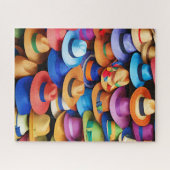 Farbenfrohe Straw Hats Jigsaw Puzzle (Horizontal)
