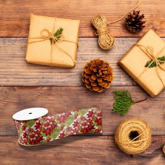 Farbenfrohe Strawberry Satinband