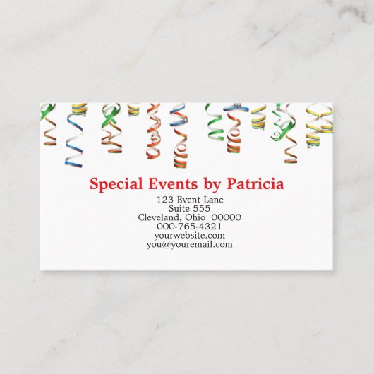 Farbenfrohe Streamer QR Code Foto Beruflich Visitenkarte (Vorderseite)