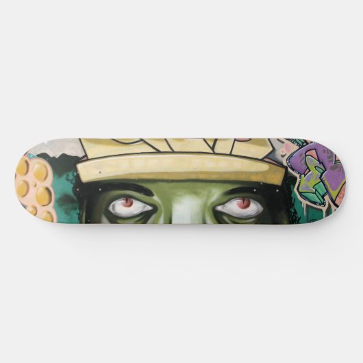 Farbenfrohe Street Art Eyes Skateboard (Horizontal)