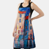 Farbenfrohe Street Panorama Impressionistische Kun Schürze (InSitu)