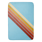 Farbenfrohe Streifen 70er 80er Retro Racing Streif Badematte (Vorderseite Vertikal)