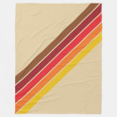 Farbenfrohe Streifen 70er 80er Retro Racing Streif Fleecedecke (Vorderseite)